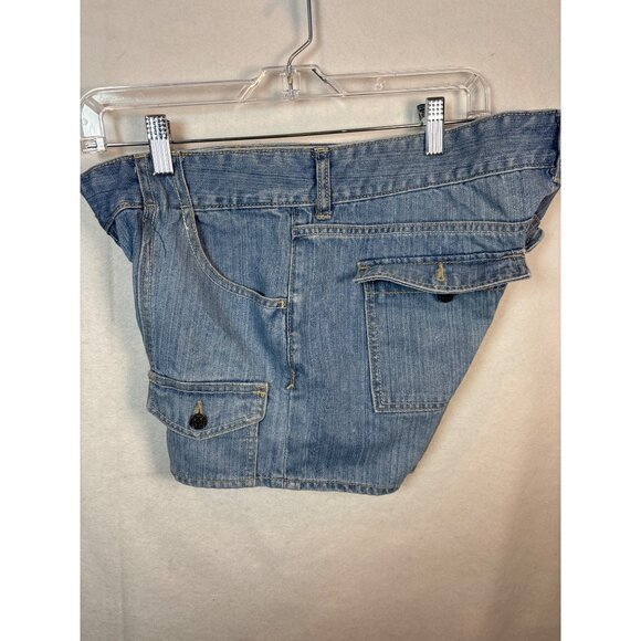 Old Navy Denim Cargo Shorts With Button Pockets Size: 10 - Picture 6 of 10